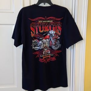 Sturgis 2016 76th Anniversary Black Hills Rally Black T-shirt